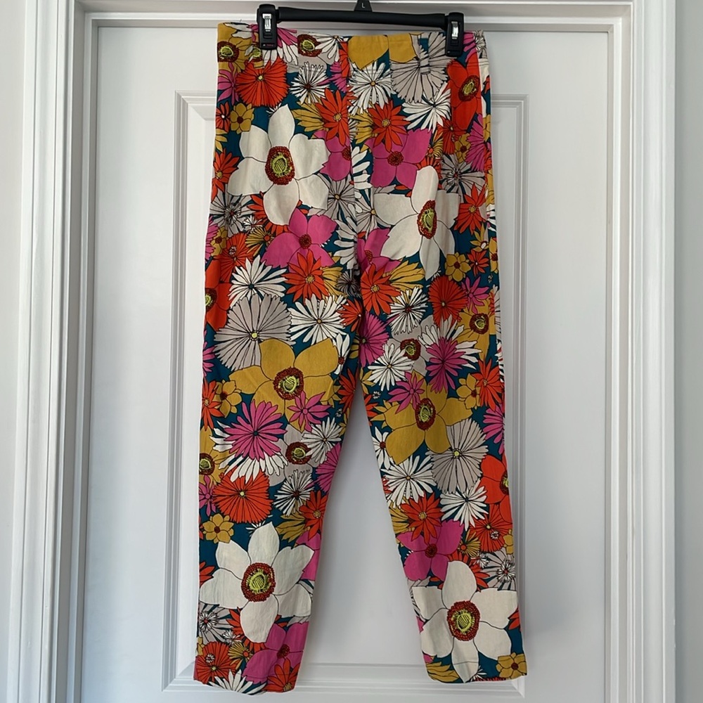 Free People Tessa Tapered Trouser- retro floral size 8 - Picture 6 of 9